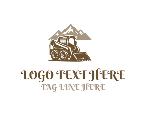 Skid Steer Construction Logo