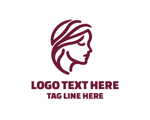 Skincare Lady Line Face Logo for Beauty Brands