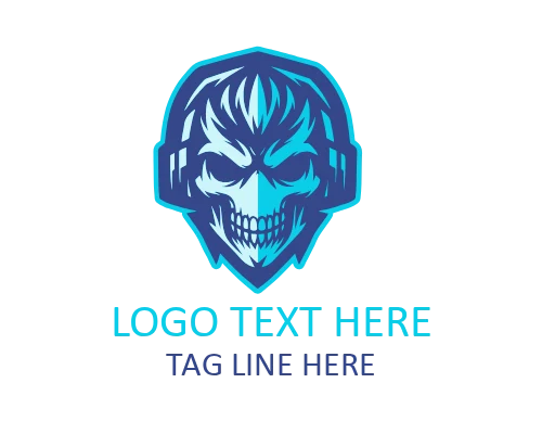 Skull Gaming Mascot Logo for Esports Identity
