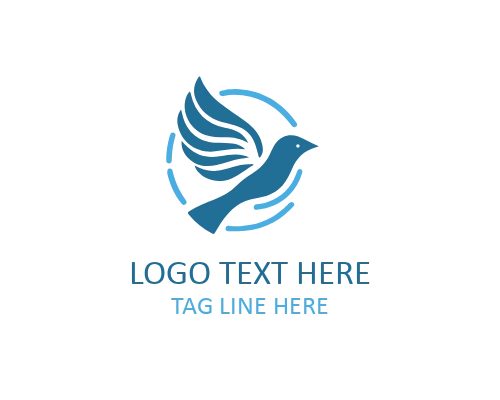 Sky Motion Linear Bird Logo