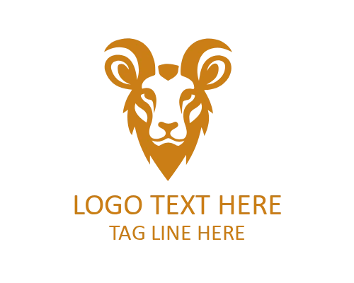 Sleek Animal ram Head Logo for Professional Branding