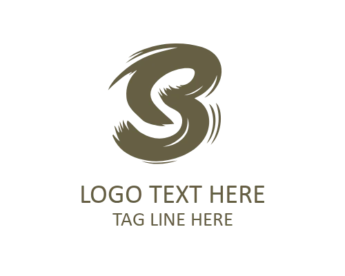 Sleek Calligraphy Brush Letter S Logo for Professional Branding