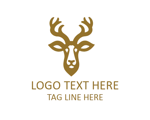 Sleek deer Head Symbol Logo for Professional Branding
