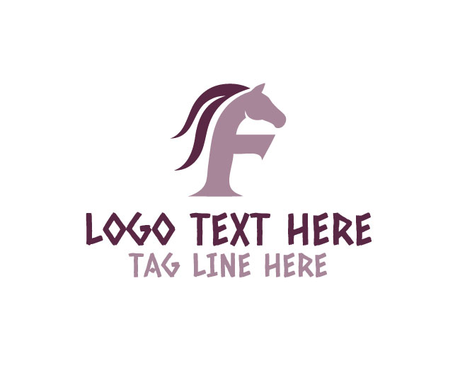 Sleek F Horse Logo
