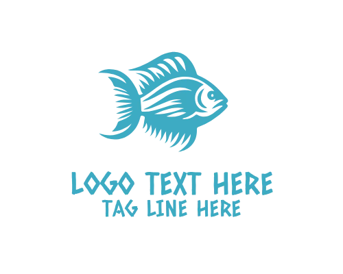Sleek Fish Line Logo