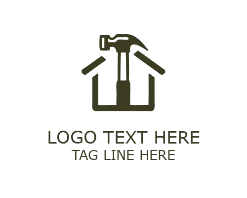 Sleek Hammer Home Logo