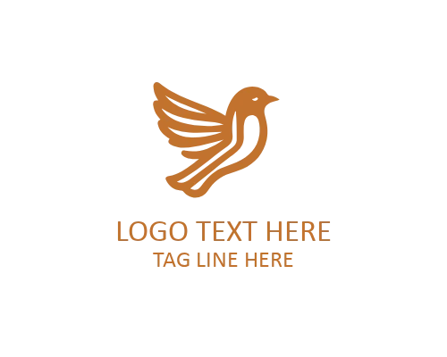 Sleek Linear Bird Vector Logo