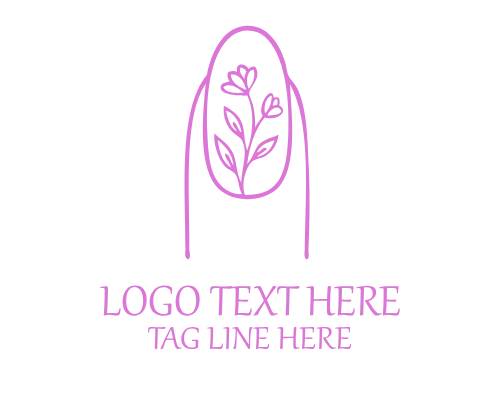 Sleek Nail Emblem Logo