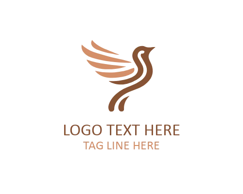 Sleek Outline Linear Bird Logo