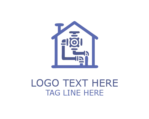 Sleek Plumbing House Logo