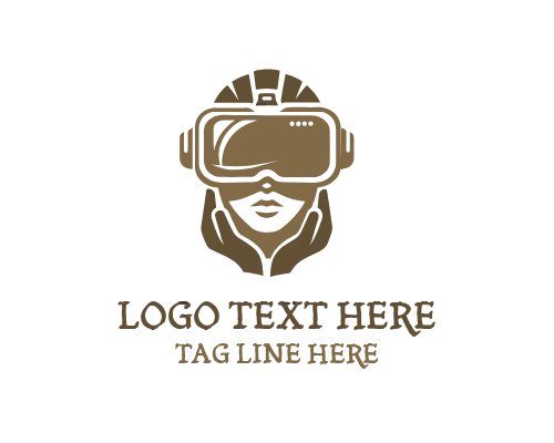 Sleek VR Glasses Logo for Technology Branding