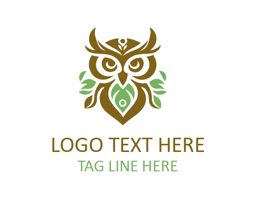 Sleeping Cute Owl Logo