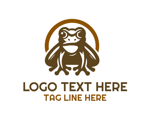 Sleeping Frog on Leaf Logo