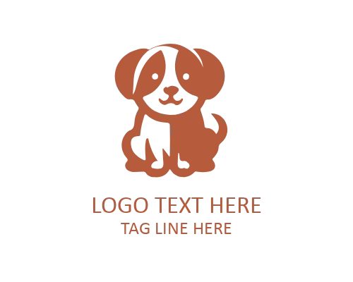 Sleepy Doggy Cute Logo