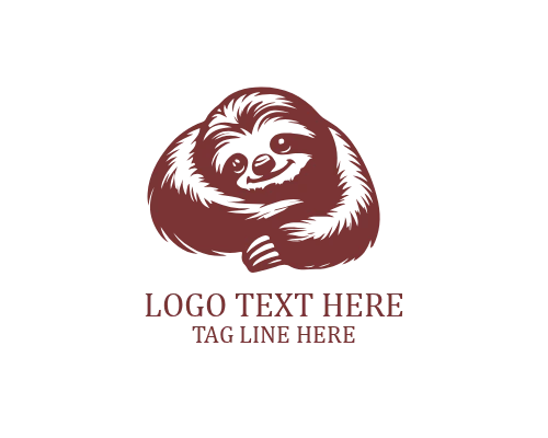  Sloth Leaf Nature Logo