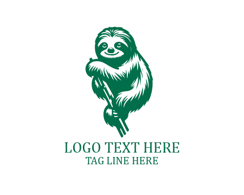 Sloth Tree Hug Logo