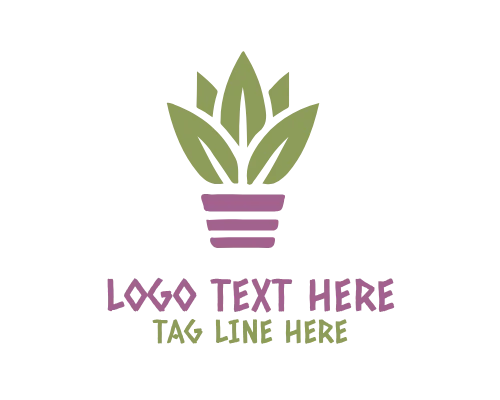 Small Plant Pot Nature Logo
