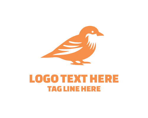 Small Sparrow Bird Logo