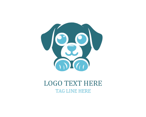 Smart Cute Puppy Logo