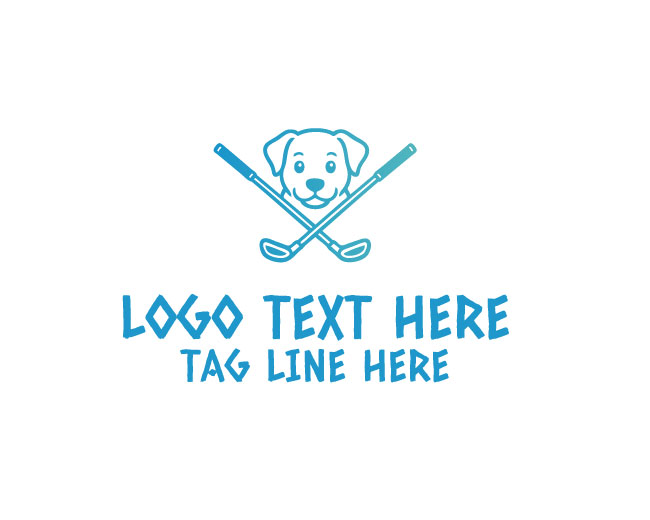  Smart Golfer Dog Logo