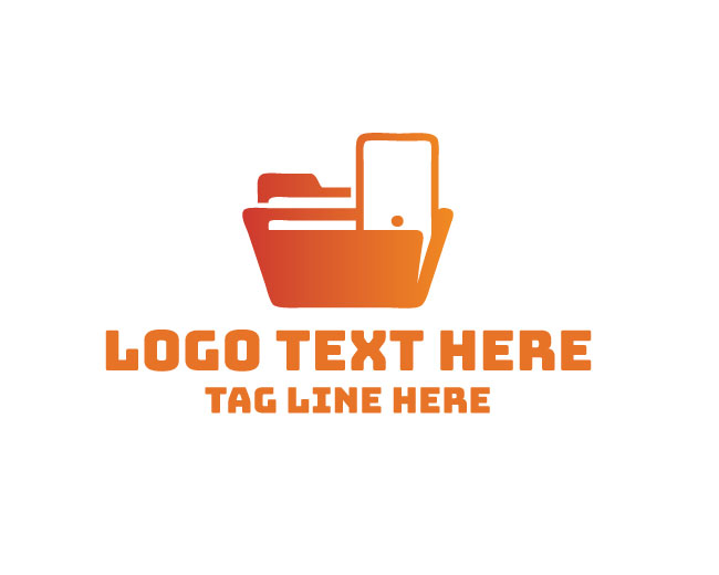 Smartphone Folders Digital Design Logo logo template preview