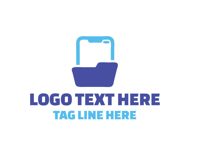 Smartphone Folders File Design Logo logo template preview
