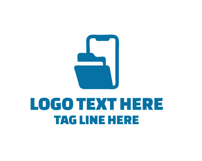 Smartphone Folders Modern Design Logo logo template preview