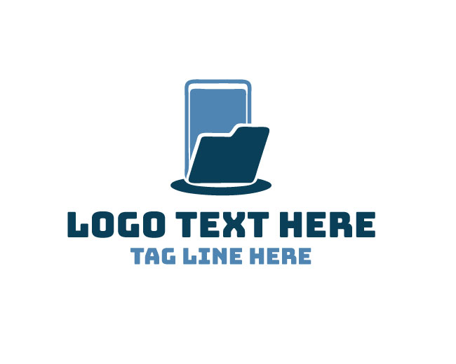 Smartphone Folders Simple Design Logo logo template preview
