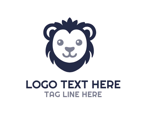 Smiling Baby Lion Logo