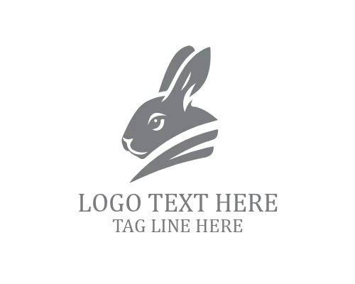 Smiling Bunny Logo for Friendly Kids and Pet Brands