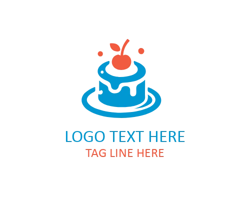 Smiling Cake Slice Logo