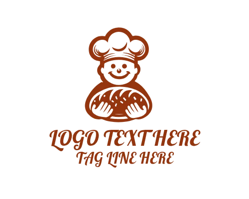 Smiling Chef Cooking Logo