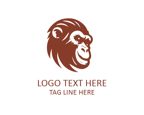 Smiling Monkey Mascot Logo
