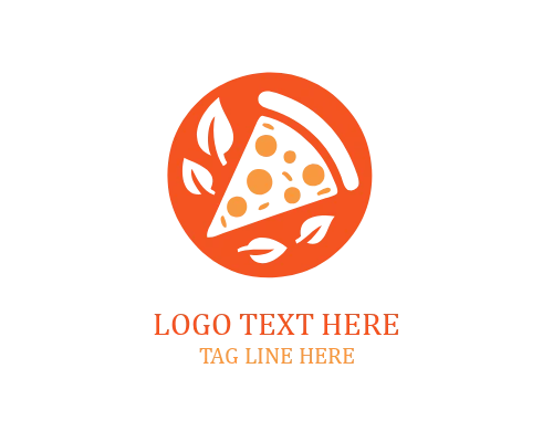 Smiling pizza slice Logo