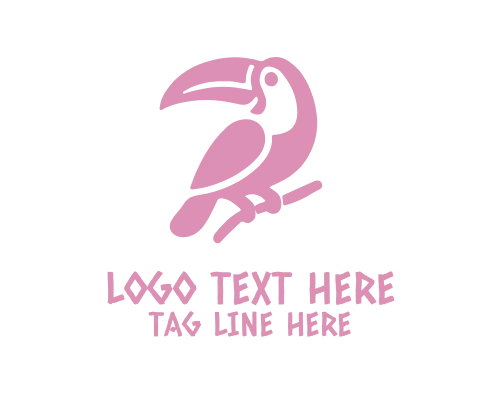 Smiling Toucan Bird Mascot Logo