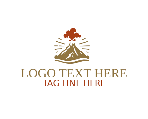 Smoke Peak Volcano Logo
