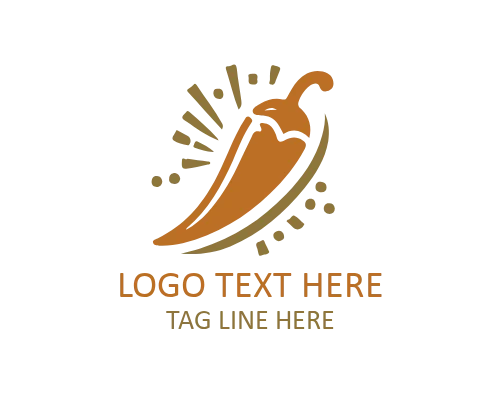 Smoky Chili Heat Logo for Bold Food Brands
