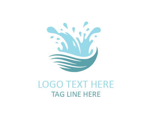  Smooth Aqua Splash Logo for Wellness and Spa Brands