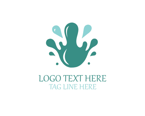 Smooth Blue Aqua Splash Logo for Clean Brands