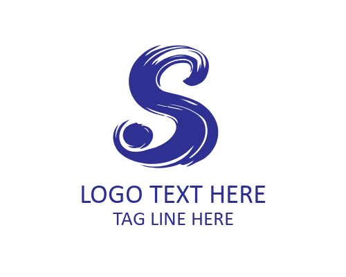 Smooth Brush Letter S Logo for Modern Identity