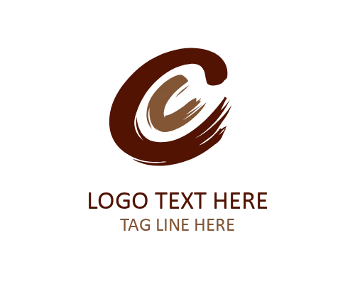Smooth Calligraphy Brush Letter C Logo for Elegant Identity