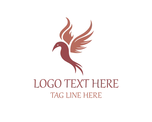 Smooth Flame Bird Logo for Elegant and Clean Branding