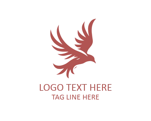 Smooth Line Flying Bird Logo
