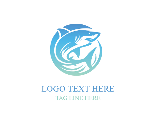 Smooth Line Shark Logo