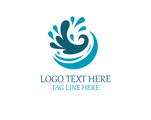  Smooth Liquid Wave Splash Logo for Wellness Brands