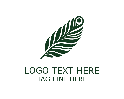 Smooth Minimalist Feather Logo for Elegant Branding
