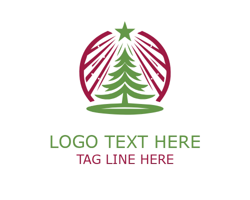 Snow Globe Christmas Logo for Festive Winter and Holiday Branding