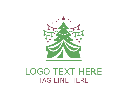 Snowflake Starburst Christmas Logo for Festive Winter Branding
