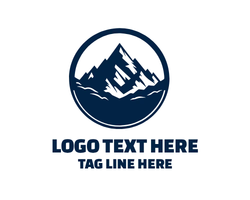 Snowy Mountain Logo for Winter Adventure Brands