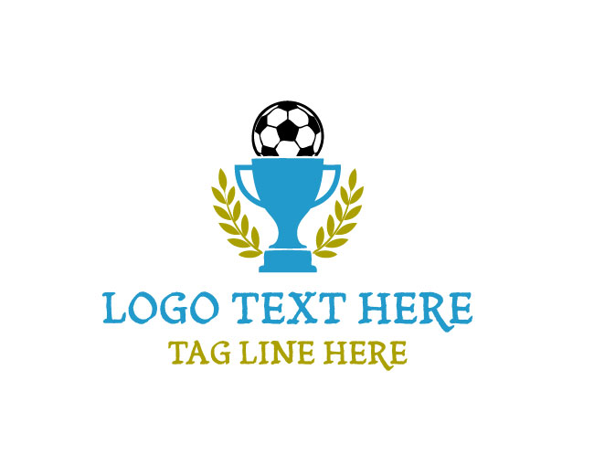 Soccer Trophy Winning Design Logo logo template preview